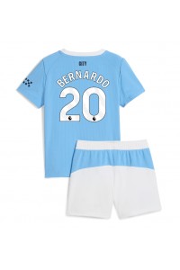 Manchester City Bernardo Silva #20 Jalkapallovaatteet Lasten Kotipeliasu 2025-26 Lyhythihainen (+ Lyhyet housut)